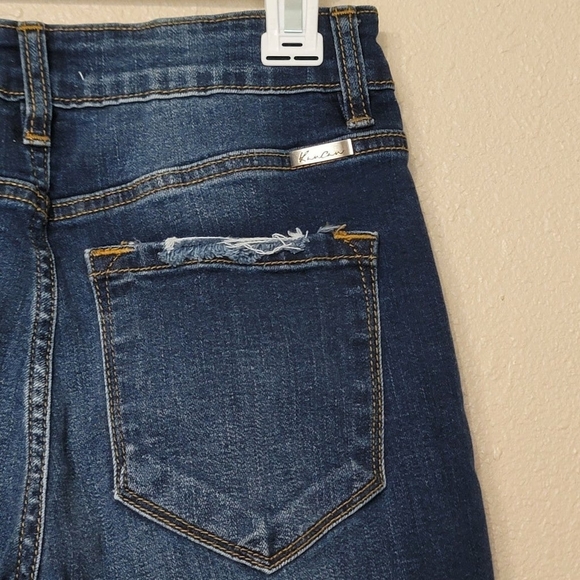 KanCan ● High Rise Fray Hem Ankle Skinny Jeans for Women's Destresed Blue Sz 27 - Picture 6 of 11